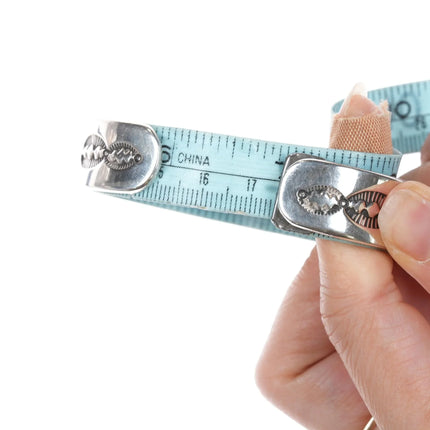 7" Ray Tafoya Navajo 14k/Sterling heavy cuff bracelet - Estate Fresh Austin