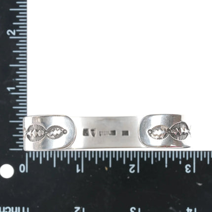7" Ray Tafoya Navajo 14k/Sterling heavy cuff bracelet - Estate Fresh Austin