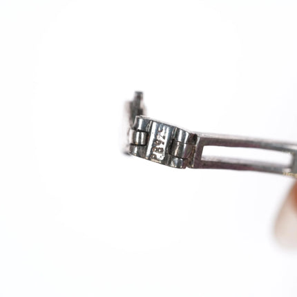 7" Retro Sterling turquoise link bracelet - Estate Fresh Austin