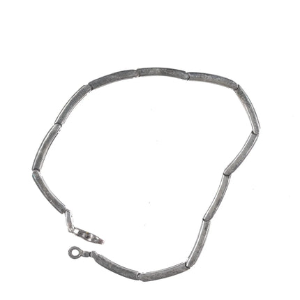 7" Retro Sterling turquoise link bracelet - Estate Fresh Austin