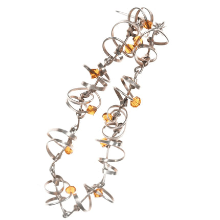 7" Retro YAH Artisan sterling bracelet - Estate Fresh Austin