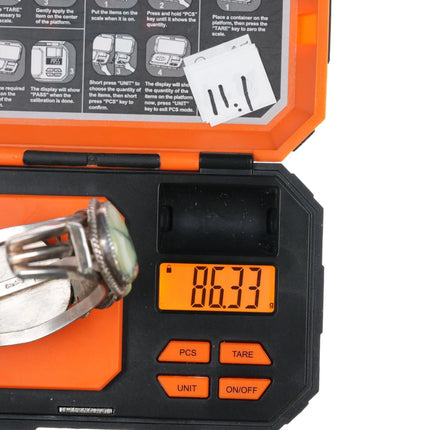 7" Richard T. Thomas Navajo sterling and variscite cuff bracelet - Estate Fresh Austin