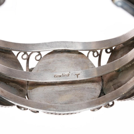 7" Richard T. Thomas Navajo sterling and variscite cuff bracelet - Estate Fresh Austin