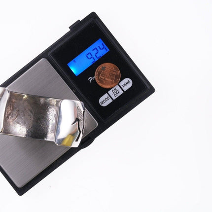 7" Roderick Tenorio (1955-2013), Santo Domingo Pueblo, Sterling silver Bracelet - Estate Fresh Austin