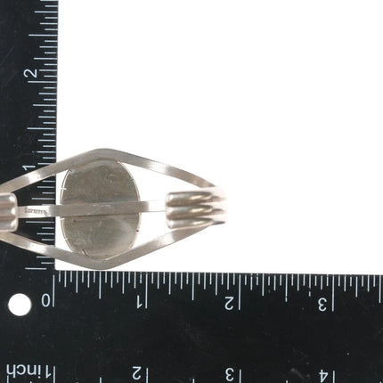 7" Sterling spiderweb turquoise cuff bracelet - Estate Fresh Austin