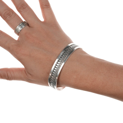 7" & Sz10.5 RS Southwestern sterling cuff bracelet and ring - Estate Fresh Austin