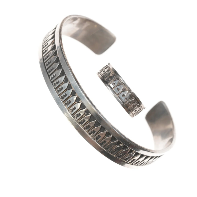 7" & Sz10.5 RS Southwestern sterling cuff bracelet and ring - Estate Fresh Austin
