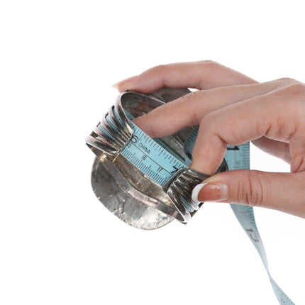 7" Vintage Navajo Sterling and turquoise nugget cluster bracelet - Estate Fresh Austin