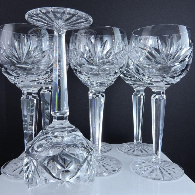 7 Waterford Ashling Hock Wine Glasses 7.5" x 3.25" - Estate Fresh Austin