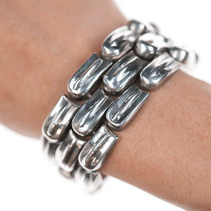 7" William Spratling Sterling Snake Scale link bracelet - Estate Fresh Austin