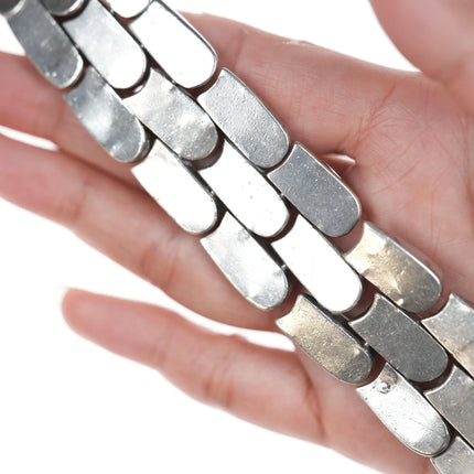 7" William Spratling Sterling Snake Scale link bracelet - Estate Fresh Austin