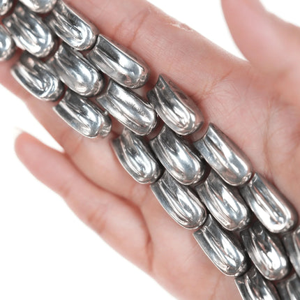 7" William Spratling Sterling Snake Scale link bracelet - Estate Fresh Austin