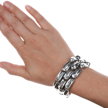 7" William Spratling Sterling Snake Scale link bracelet - Estate Fresh Austin