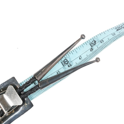 70's-80's Navajo sterling turquoise and coral bolo tie - Estate Fresh Austin