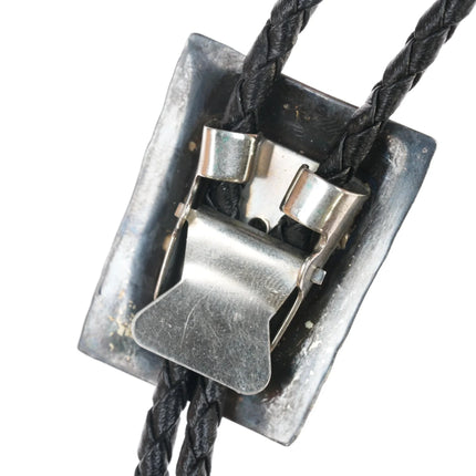 70's-80's Navajo sterling turquoise and coral bolo tie - Estate Fresh Austin