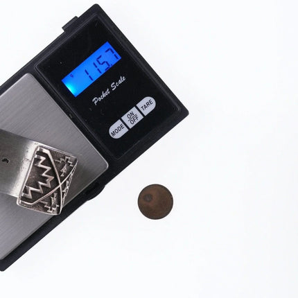 7.25" Aaron Anderson Navajo Tufa Cast silver bracelet - Estate Fresh Austin