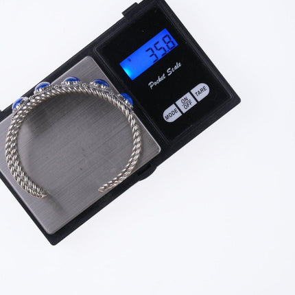 7.25" Carolyn Pollack Relios sterling and lapis bracelet - Estate Fresh Austin