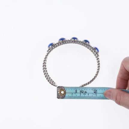 7.25" Carolyn Pollack Relios sterling and lapis bracelet - Estate Fresh Austin