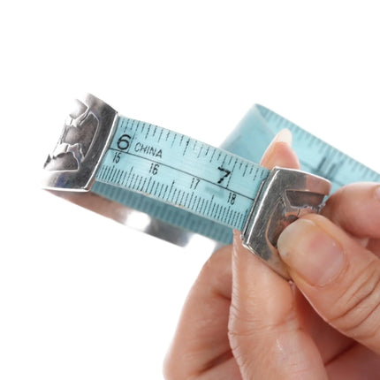 7.25" Cecil Ashley Navajo sterling cuff bracelet with turquoise inlay - Estate Fresh Austin