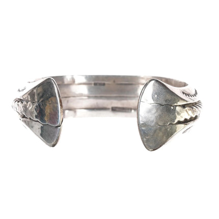7.25" F Frances Navajo Heavy sterling cuff bracelet - Estate Fresh Austin