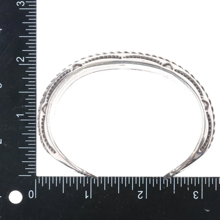 7.25" F Frances Navajo Heavy sterling cuff bracelet - Estate Fresh Austin