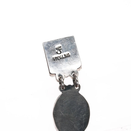 7.25" Federico Jimenez sterling and turquoise link bracelet - Estate Fresh Austin