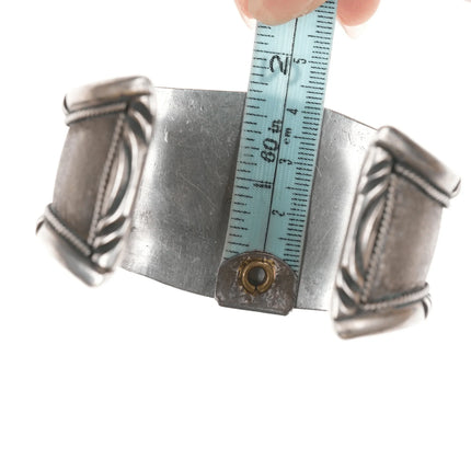 7.25" JBC Vintage Native American silver and turquoise cuff bracelet - Estate Fresh Austin