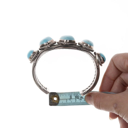 7.25" Jessie Claw Navajo Sterling silver and turquoise bracelet - Estate Fresh Austin