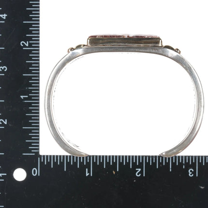 7.25" Orville Tsinnie Navajo 14k/Sterling Wild Horse cuff bracelet - Estate Fresh Austin