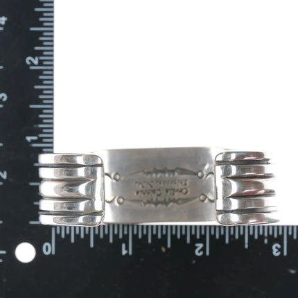 7.25" Orville Tsinnie Navajo 14k/Sterling Wild Horse cuff bracelet - Estate Fresh Austin