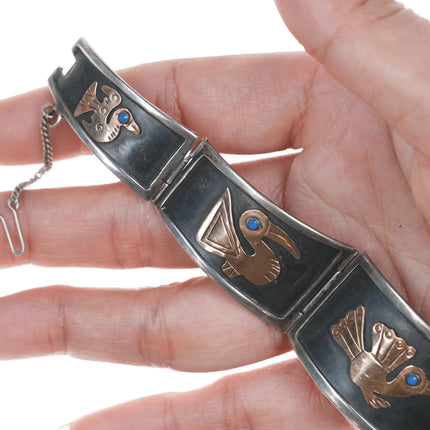 7.25" Peruvian 18k/Sterling link bracelet - Estate Fresh Austin