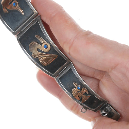 7.25" Peruvian 18k/Sterling link bracelet - Estate Fresh Austin