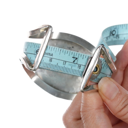 7.25" Rosco Scott Navajo sterling sleeping beauty turquoise cuff bracelet - Estate Fresh Austin