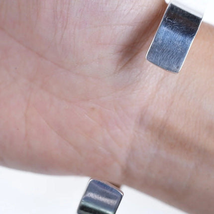 7.25" Southwestern style sterling cuff bracelet - Estate Fresh Austin