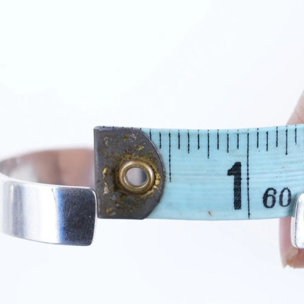 7.25" Southwestern style sterling cuff bracelet - Estate Fresh Austin