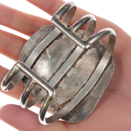 7.25" Vintage Navajo sterling and turquoise bracelet - Estate Fresh Austin