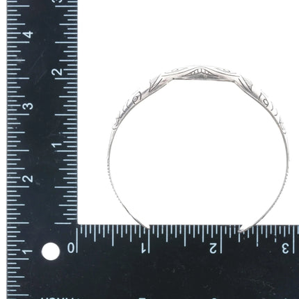 7.25" Vintage Northwest coast style sterling cuff bracelet - Estate Fresh Austin