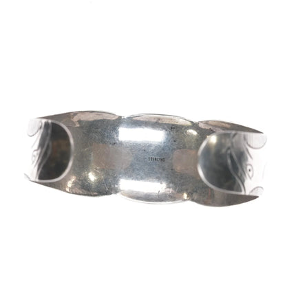 7.25" Vintage Northwest coast style sterling cuff bracelet - Estate Fresh Austin