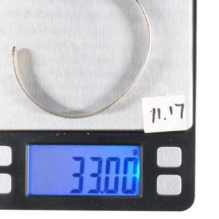 7.5" Big Bend Saddlery Hand Engraved sterling cuff bracelet - Estate Fresh Austin