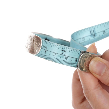 7.5" Big Bend Saddlery Hand Engraved sterling cuff bracelet - Estate Fresh Austin