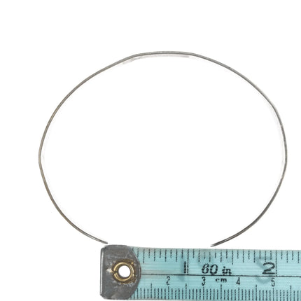 7.5" c1930's Navajo Curio whirling logs stamped silver cuff bracelet - Estate Fresh Austin