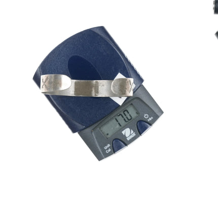 7.5" c1930's Navajo Curio whirling logs stamped silver cuff bracelet - Estate Fresh Austin