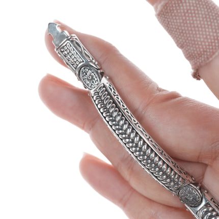 7.5" Greek Konstantino silver Bracelet - Estate Fresh Austin