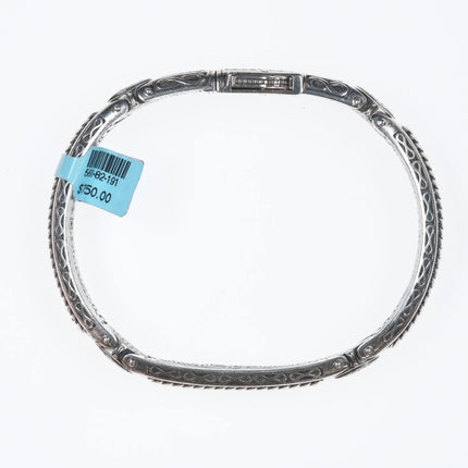 7.5" Greek Konstantino silver Bracelet - Estate Fresh Austin