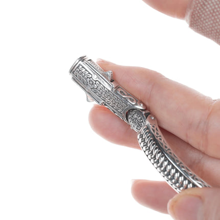 7.5" Greek Konstantino silver Bracelet - Estate Fresh Austin