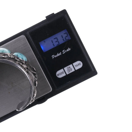 7.5" Huge Vintage Morty Johnson Navajo Sterling and turquoise bracelet - Estate Fresh Austin