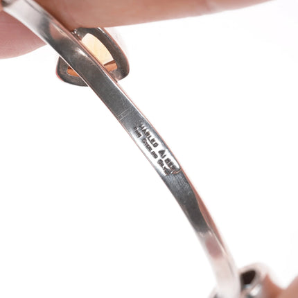 7.5" Retro Charles Albert Sterling Amethyst, Topaz, Peridot, and Aquamarine bangle bracelet - Estate Fresh Austin