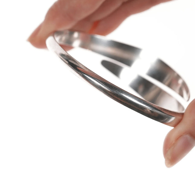 7.5" Retro Norwegian David Andersen Sterling Modernist bangle bracelet - Estate Fresh Austin