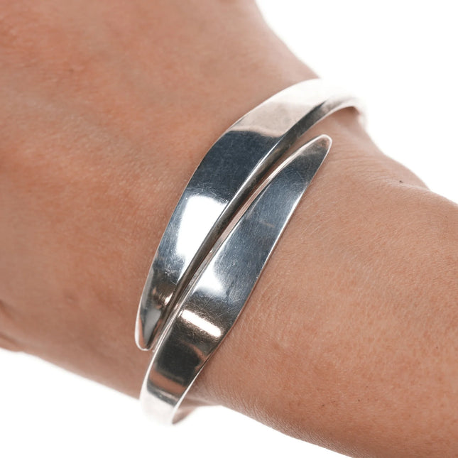 7.5" Retro Norwegian David Andersen Sterling Modernist bangle bracelet - Estate Fresh Austin