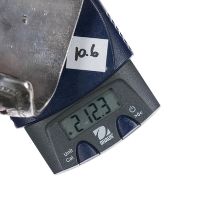 7.75" Huge Sterling Morenci Turquoise, coral Navajo watch cuff bracelet Elgin watch - Estate Fresh Austin